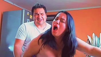 My horny stepmother wanted to fuck in the kitchen; a wish granted