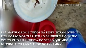 Bruna silva hotwife após a festa na casa do amigo do corno no completo o comedor come no pelo e goza dentro