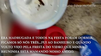Bruna silva hotwife após a festa na casa do amigo do corno no completo o comedor come no pelo e goza dentro