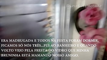Bruna silva hotwife após a festa na casa do amigo do corno no completo o comedor come no pelo e goza dentro
