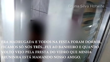 Bruna silva hotwife após a festa na casa do amigo do corno no completo o comedor come no pelo e goza dentro