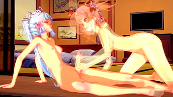 Ayaka and yoimiya hot and hard futanari sex genshin impact