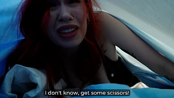 Step mom stuck in duvet gets fucked till facial cumshot