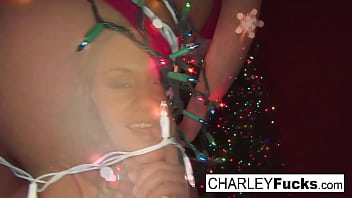 Busty babe gets banged for the holidays