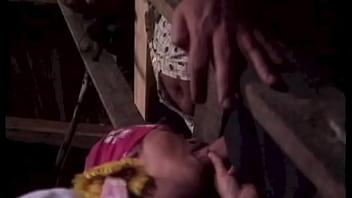 The country lady doggside in the barn enjoys a nice cock