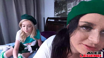 Eager scouts lexi lore & leda lathoria milk their leader's fat cock