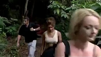 Sex in front of waterfall