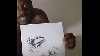 Drawing myself cuddling for free while wearing angel and devil halloween costume 3