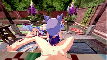 Diluc and aether fucks baal and sara