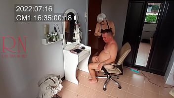 Do you want me to cut your hair nude barber and client naked hairdresser nudism Do you want me to cut your hair nude barber and client naked hairdresser nudism