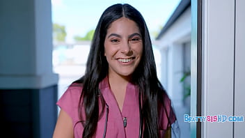 Grumpy older step sis becomes horny halloween treat