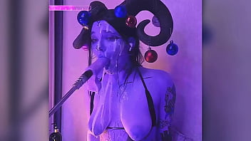 Devil filled with cum passionately gives blowjobs