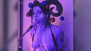 Devil filled with cum passionately gives blowjobs