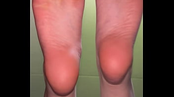 Girl feet sock removal