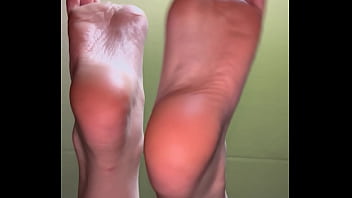 Girl feet sock removal