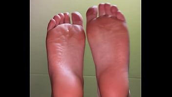 Girl feet sock removal