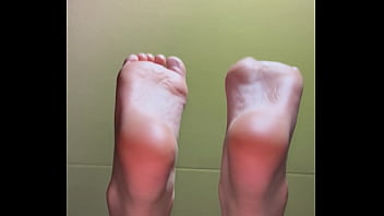 Girl feet sock removal