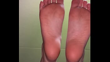 Girl feet sock removal