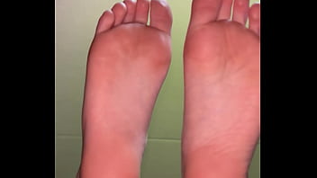Girl feet sock removal