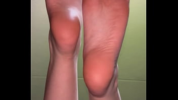 Girl feet sock removal