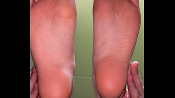 Girl feet sock removal