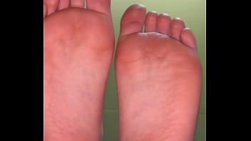 Girl feet sock removal