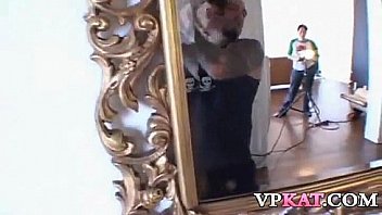 An amateur blonde with big tits and shaved pussy sex