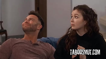 Horny stepmom and stepdaughter in hot foursome sex leana lovings bunny madison