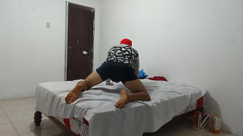 American man with small and ugly penis tries to masturbate his penis with an inflatable plastic