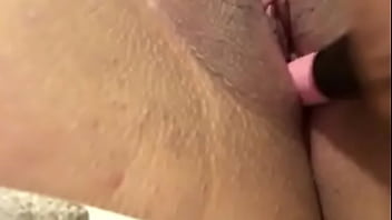 Latina using dildo