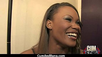 Horny ebony bukkake gangbang 16