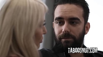 Repressed milf dominates male colleague