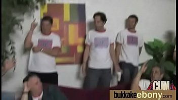 Naughty black wife gang banged by white friends 8