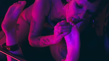 Sexy bia with feet restraint to tickle and worship