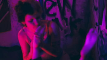 Sexy bia with feet restraint to tickle and worship