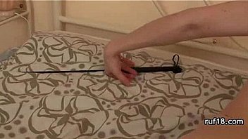 Her teen pink pussy get spanked