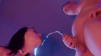 Lewd man piss on tits his milf's and fucks in ass her and she gets oral creampie