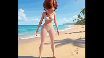 La mama increible se pone el bikini de violeta