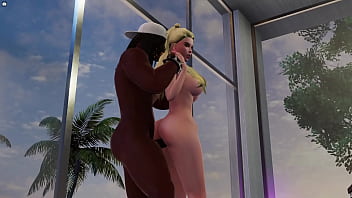 3dxchat bbc destroys hot blonde's ass