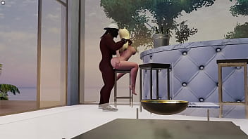 3dxchat bbc destroys hot blonde's ass