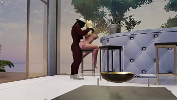 3dxchat bbc destroys hot blonde's ass