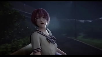 Comendo uma estudante