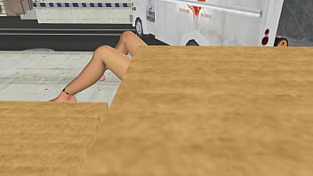 Animated 3d porn a very beautiful big breasted women masturbating using banana