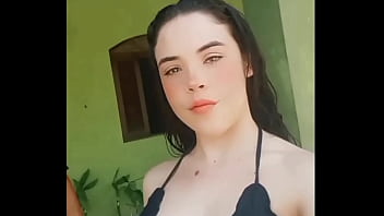 Girl in bikini with big ass