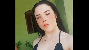 Girl in bikini with big ass