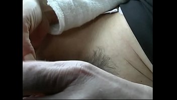 A blonde milf with amazing boobs flashing pussy and tits in a park