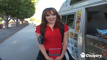 Young babe beaue marie riding on hard cock