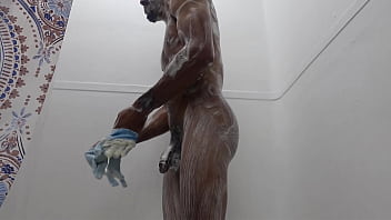 Cum take a shower with me after a long day and release a load as i stroke my dick