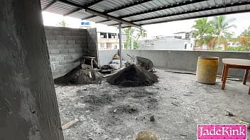 I sucked and fucked my boyfriend dick in construction site