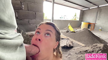 I sucked and fucked my boyfriend dick in construction site